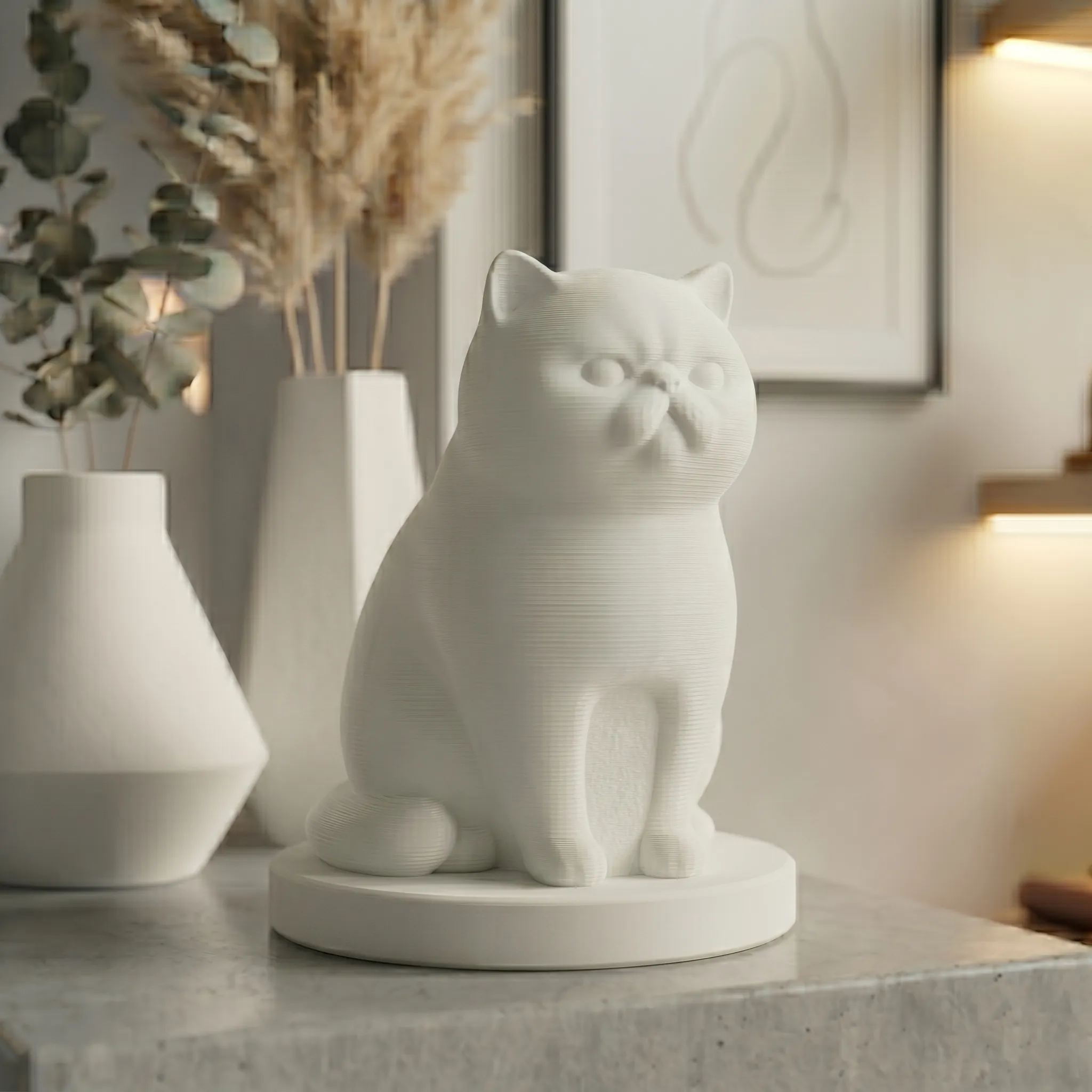 Exotic Shorthair Cat Urn — Extra-Fine 3D Printed Memorial for Ashes | Free Name Engraving - Image 7