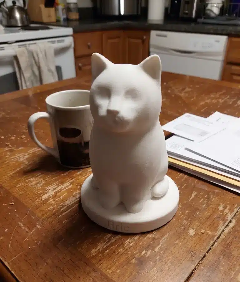 Domestic Shorthair Cat Urn — Extra-Fine 3D Printed Memorial for Ashes | Free Name Engraving photo review