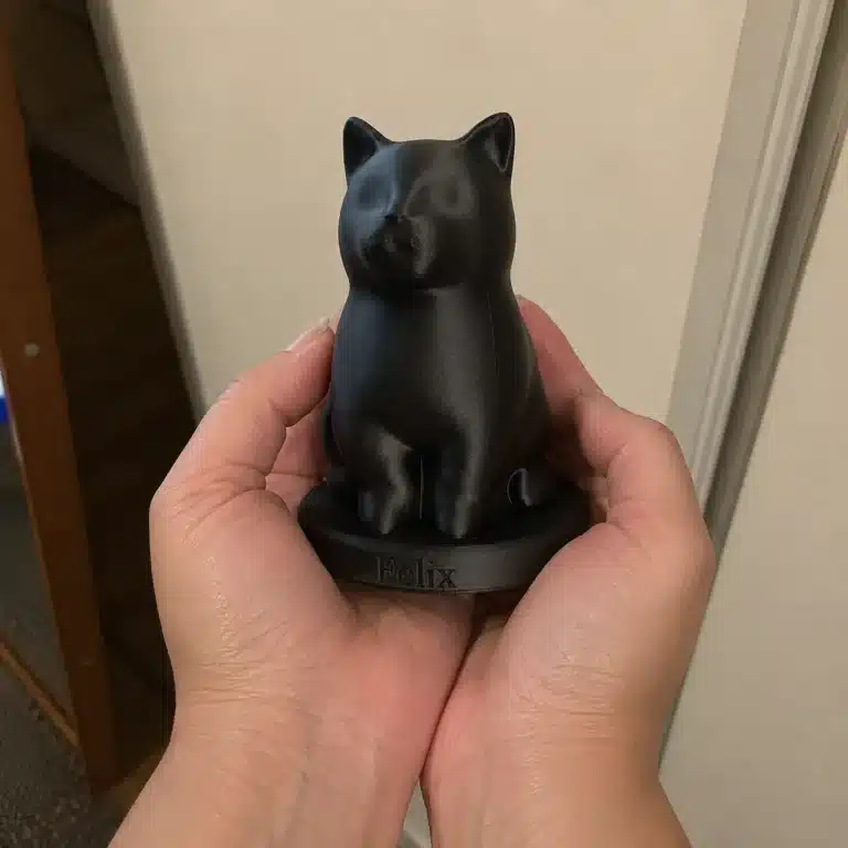 Domestic Shorthair Cat Urn — Extra-Fine 3D Printed Memorial for Ashes | Free Name Engraving photo review