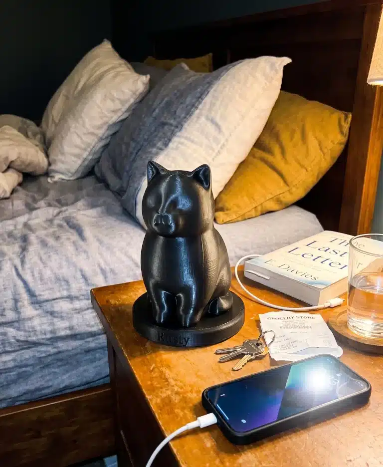 Domestic Shorthair Cat Urn — Extra-Fine 3D Printed Memorial for Ashes | Free Name Engraving photo review