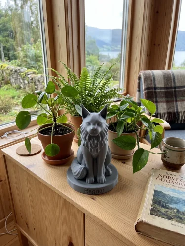Maine Coon Cat Urn — Extra-Fine 3D Printed Memorial for Ashes | Free Name Engraving photo review