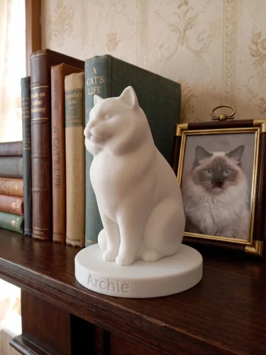 Ragdoll Cat Urn — Extra-Fine 3D Printed Memorial for Ashes | Free Name Engraving photo review