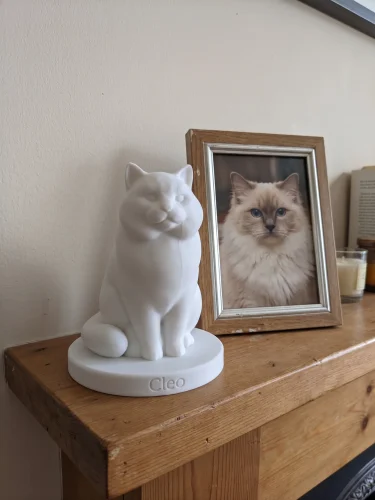 Ragdoll Cat Urn — Extra-Fine 3D Printed Memorial for Ashes | Free Name Engraving photo review