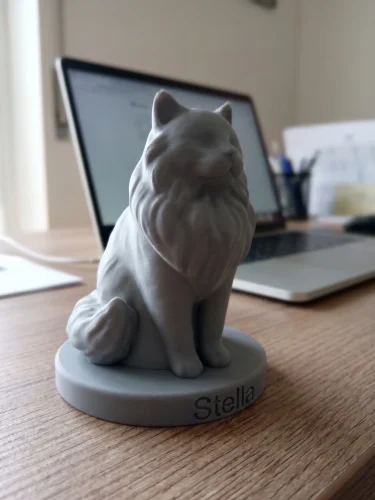 Domestic Longhair Cat Urn — Extra-Fine 3D Printed Memorial for Ashes | Free Name Engraving photo review